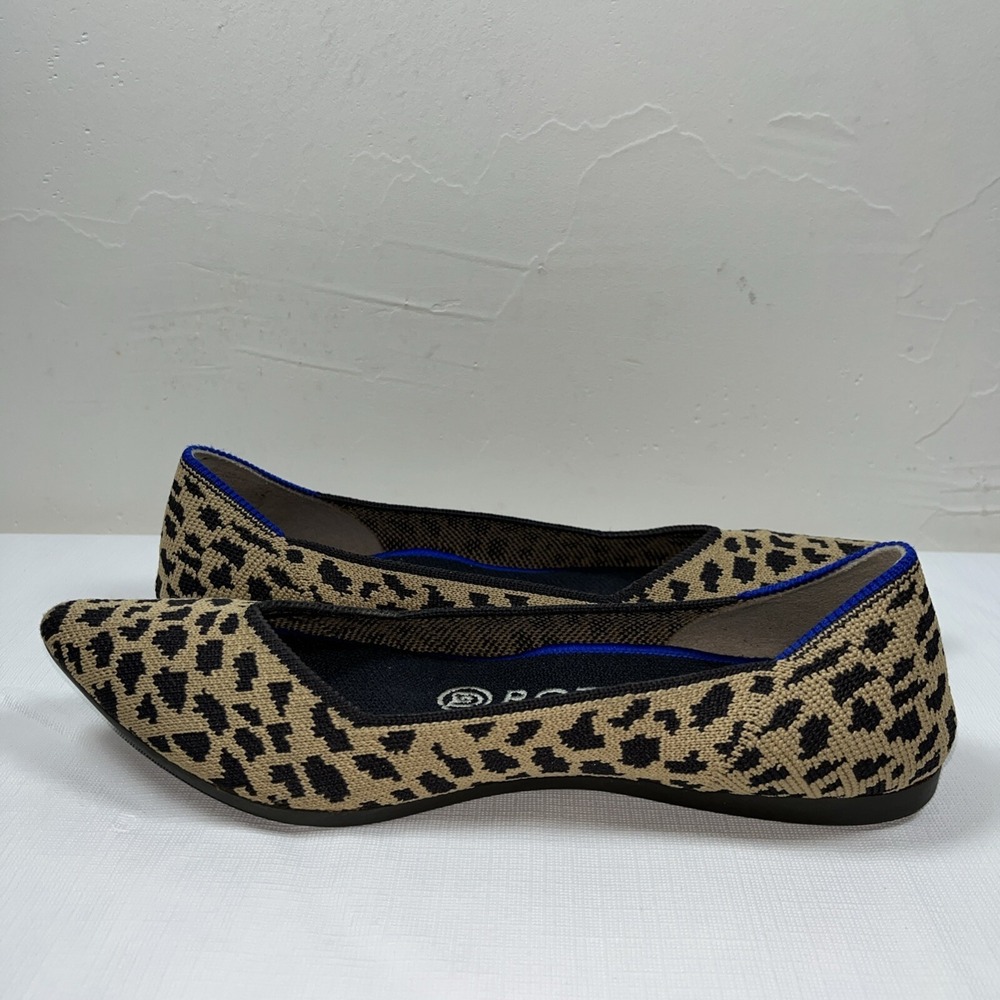Rothys Women's The Point Leopard Print Retired Ballet Flats Comfort Shoes Sz 5.5 - Picture 8 of 15